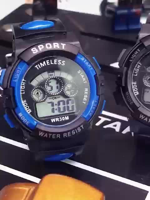 Boys And Girls Multifunctional Waterproof Sports Colorful Luminous Electronic Watch, Ideal choice for Gifts For King's Day