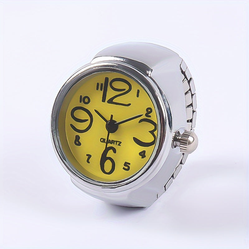 [Mini Watch For Teenagers Ring] Trendy Watch Ring, Retro Creative Finger Mini Watch For Teenagers, Ideal Choice For Gifts