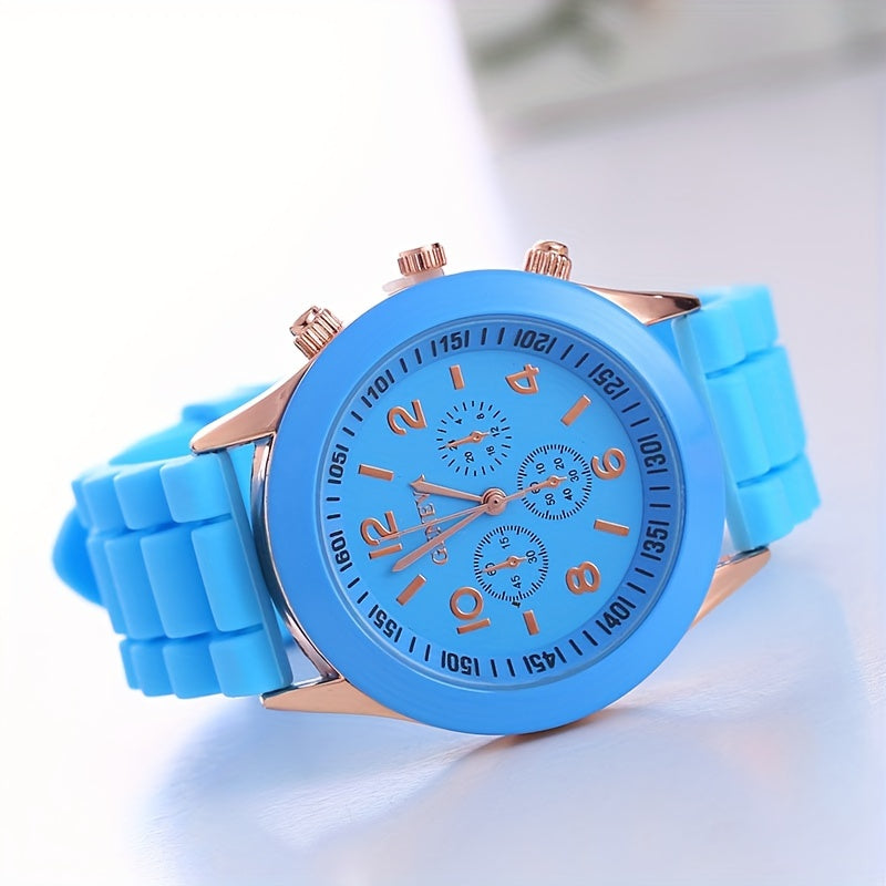 Fashion Silicone Colorful Casual Watch, Ideal choice for Gifts