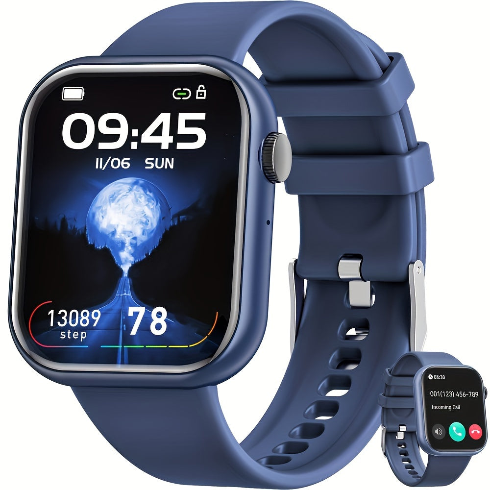 2025 smart watch (answer/make calls), 1.85-inch display smart watch, information reminder, suitable for men and women, fitness tracker, multiple sports modes, sports watch, step counting calorie counter, compatible with Andro