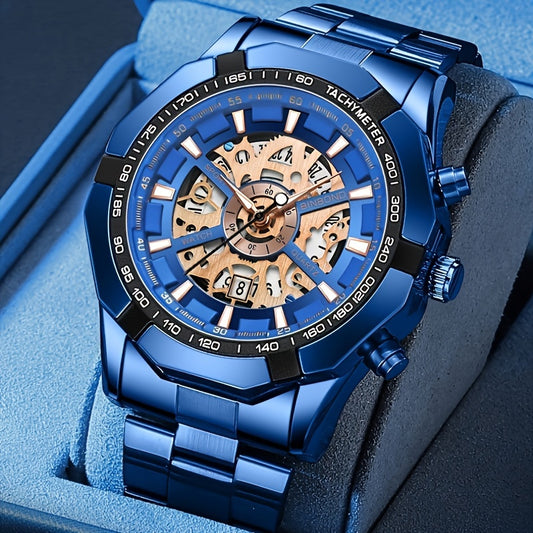 Binbond Men's Hollow Quartz Watch - Stylish, Back to School Essential for Students
