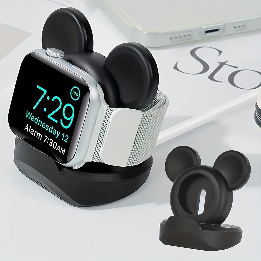 Silicone Charger Stand for Smart iWatch, Silicone Desk Stand Holder for iWatch, Charging Station Dock Holder Compatible with All Smart Watch Series Ultra/SE/8/7/6/5/4/3/2/1