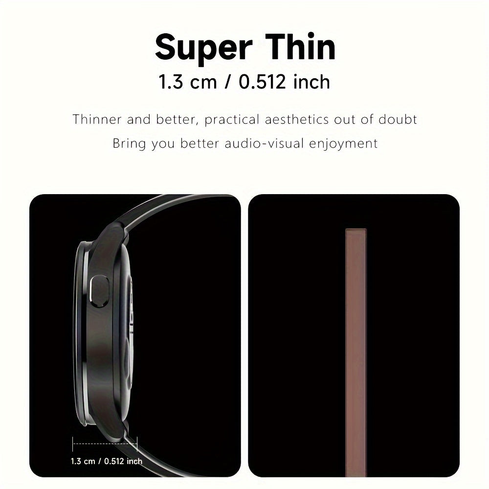 2-in-1 Smart Earphones Watch - Built-in Earbuds, Sports Waterproof, Hands-Free Calling, Compatible with Android and iPhone, Unisex Design for Men and Women