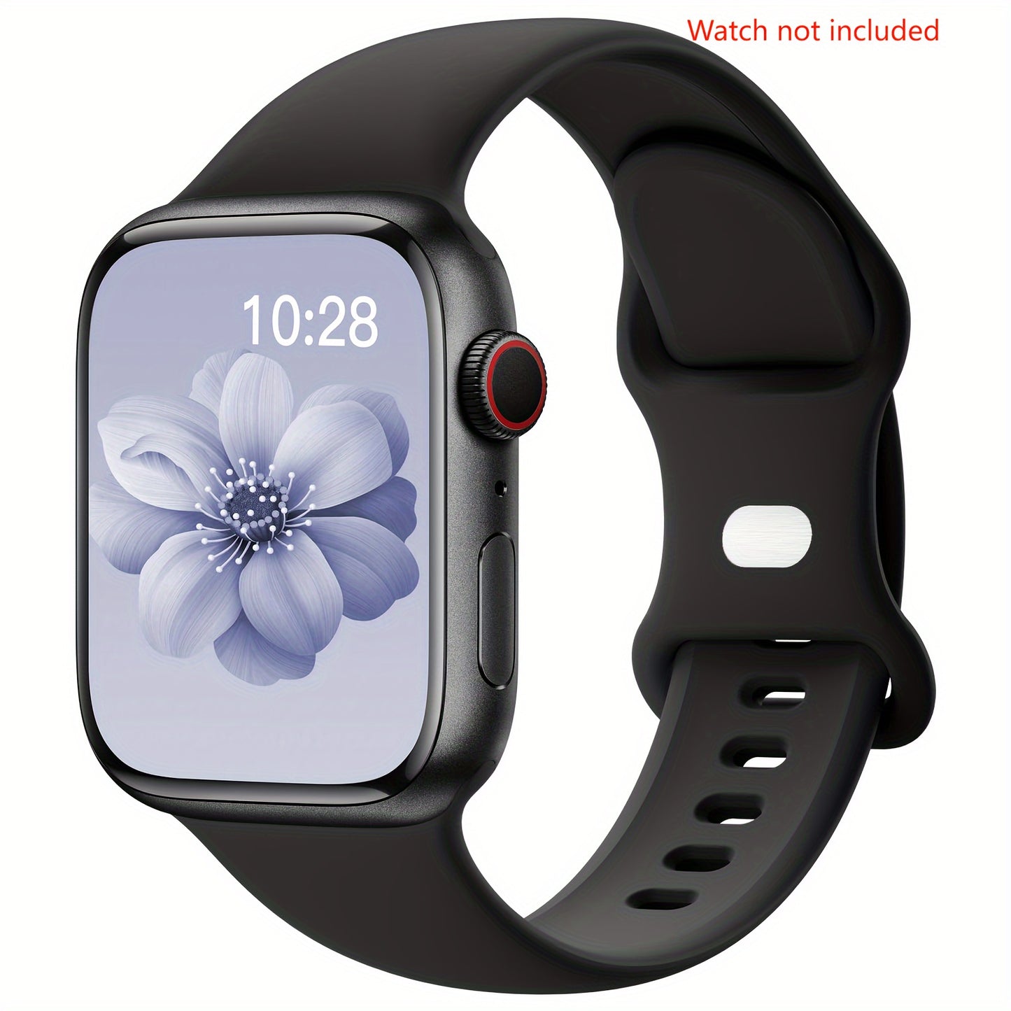 1 Pack Soft Touch Silicone Sport Band - Compatible with Apple Watch 38mm 40mm 41mm 42mm 44mm 45mm 49mm, Stylish Butterfly Clasp Design, Sweat-Resistant, Comfortable Wear for Women and Men, Fits Apple Watch Series 9 Ultra 8 7