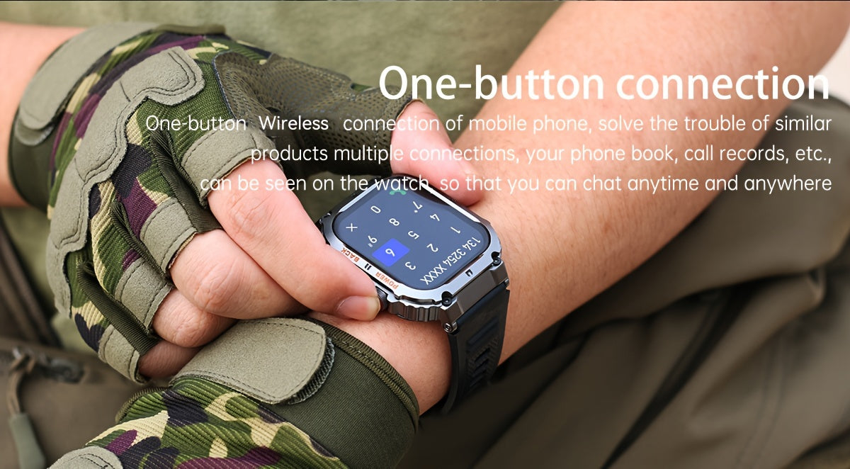 Smart Watch for Men: Wireless Calls, Music, Fitness Tracking, Sleep Monitoring, Multi-Sport Modes for King's Day