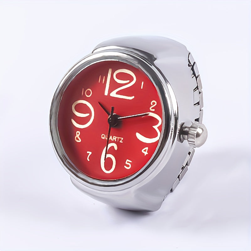 [Mini Watch For Teenagers Ring] Trendy Watch Ring, Retro Creative Finger Mini Watch For Teenagers, Ideal Choice For Gifts