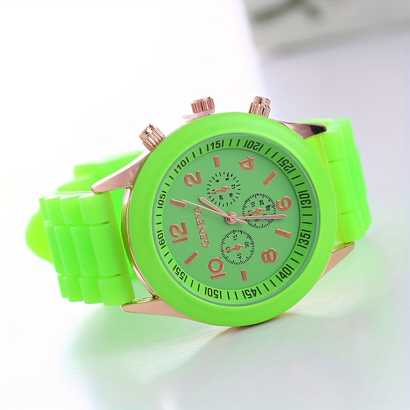 Fashion Silicone Colorful Casual Watch, Ideal choice for Gifts