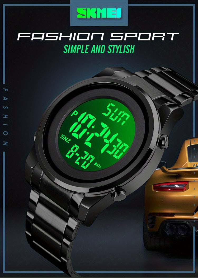 Multifunctional LED Night Light Timing Alarm Watch - Men's Fashion Digital Watch with Date Display, Stopwatch, and Alarm Reminders - Ideal Gift for Men