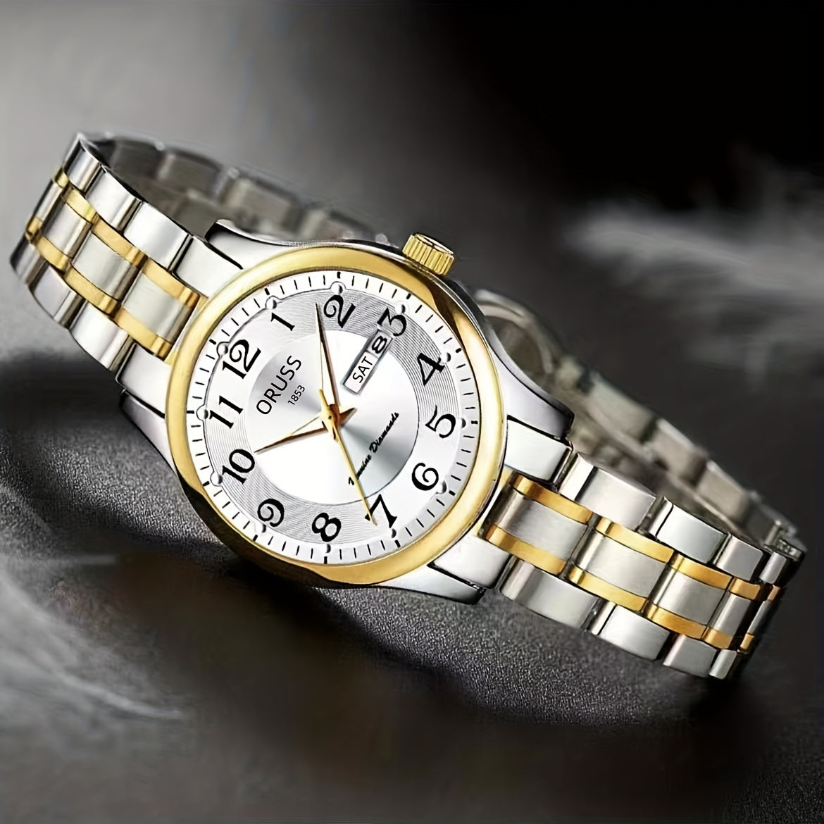 Fashionable Luminous Ladies Quartz Watch - Stylish Textured Dial with Calendar & Date - Waterproof Analog Wristwatch for Daily Wear & Travel Adventures