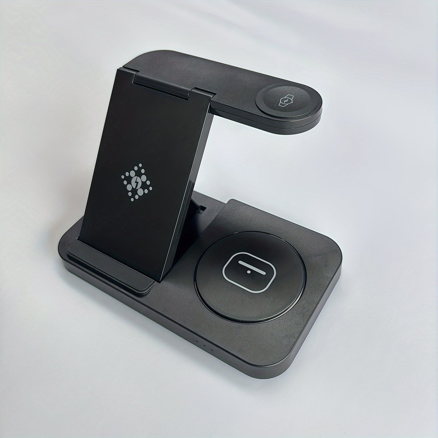 4-In-1 Foldable Fast Wireless Charging Station - Compatible with Samsung S23/S22 Ultra/S22+/S22/S21/S20/Z Flip 4/Z Fold 4, Galaxy Watch 6/5/4/3, Galaxy Buds/Pro, and Multiple Android Devices