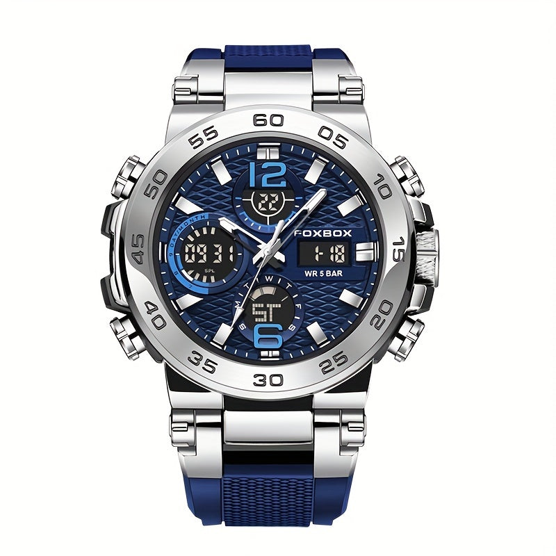 Men'S Sports Watch Waterproof Dual Display Digital Military Quartz Watch Alarm Clock Chronograph Multifunction Luminous Watch Student Watch Outdoor Hiking / Schooling Valentine'S Day