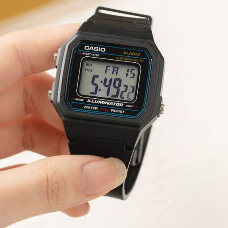 Casio Chronograph Sports Watch - Water Resistant 50M Digital Alarm Wrist Watch for Men and Women with Resin Strap and Electronic Features