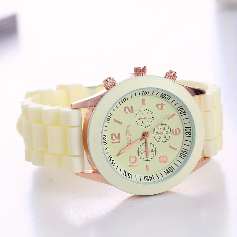 Fashion Silicone Colorful Casual Watch, Ideal choice for Gifts
