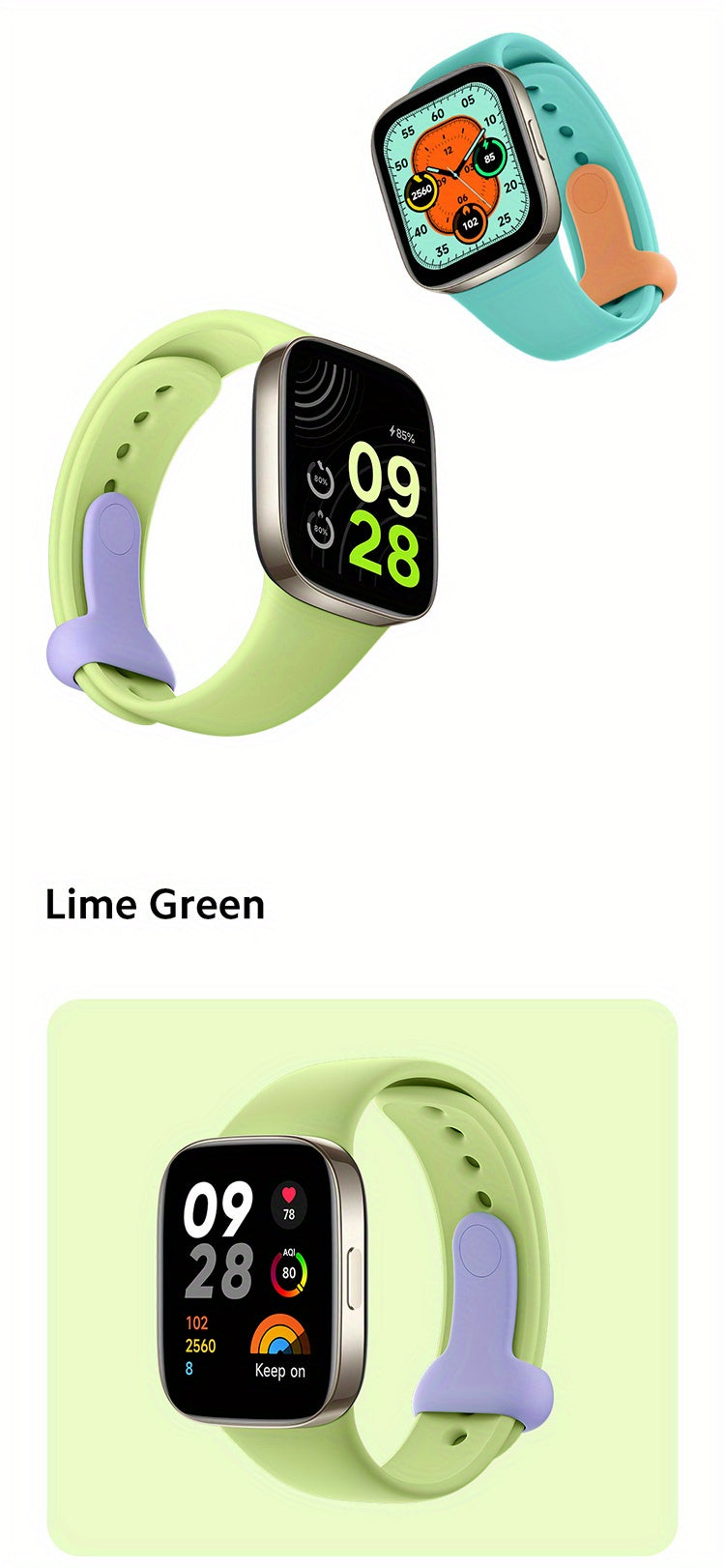 Redmi Watch 3 Global Version Built-in Multi-system GNSS Large 1.75" AMOLED Display Stylish Metallic Finish Up To 12 Days Of Battery Life 289mAh 390×450 Pixel