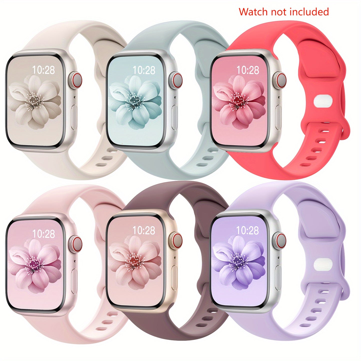1 Pack Soft Touch Silicone Sport Band - Compatible with Apple Watch 38mm 40mm 41mm 42mm 44mm 45mm 49mm, Stylish Butterfly Clasp Design, Sweat-Resistant, Comfortable Wear for Women and Men, Fits Apple Watch Series 9 Ultra 8 7