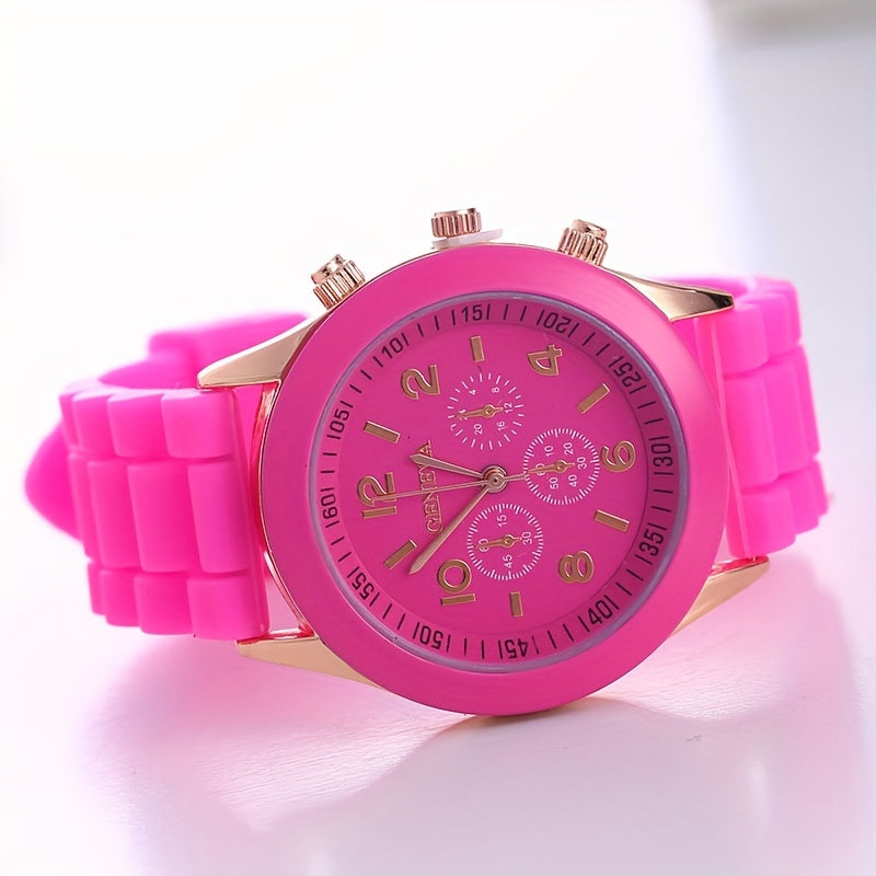 Fashion Silicone Colorful Casual Watch, Ideal choice for Gifts