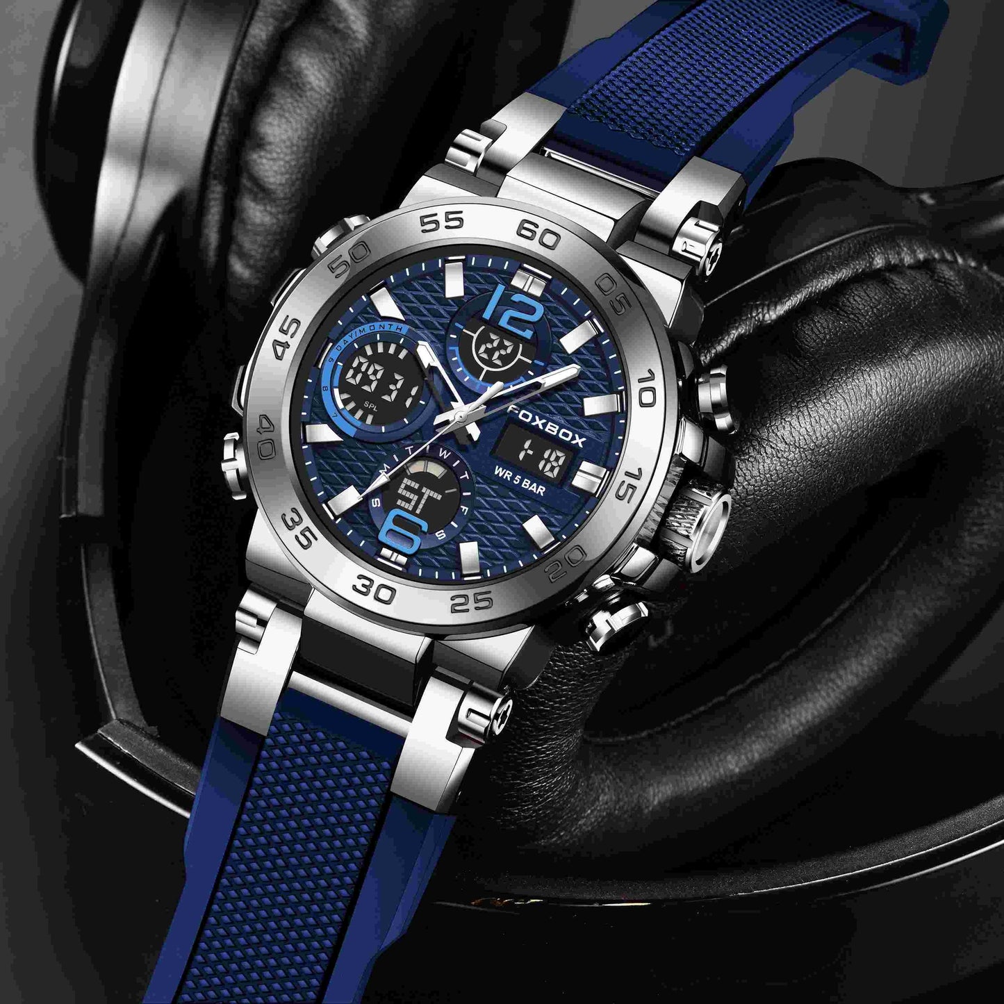 Men'S Sports Watch Waterproof Dual Display Digital Military Quartz Watch Alarm Clock Chronograph Multifunction Luminous Watch Student Watch Outdoor Hiking / Schooling Valentine'S Day