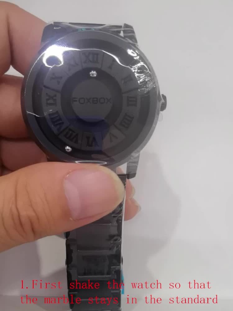 Stylish Men's Rotating Bead Watch - Waterproof Wrist Watch with Cool Dial Display Design, Magnetic Bead, Ideal for Halloween Gifts, Family Gatherings, and Daily Wear