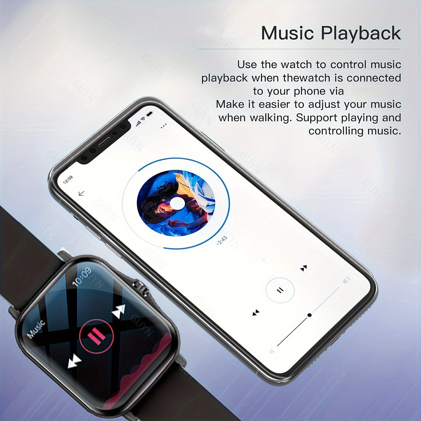Smart Watch With Wireless Calling/Dialing, Multiple Sports Modes, Fitness Tracker, Customizable Wallpaper, Compatible With IPhone/Android, Sporty Smartwatch With Health Monitoring