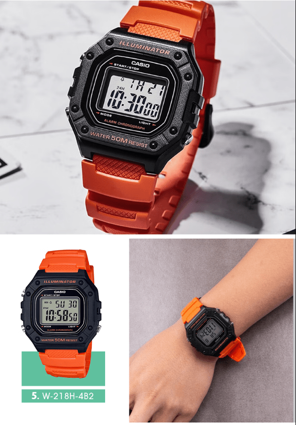 CASIO Classic Chronograph Watch - Women's Digital Sports Watch with Alarm, 50M Water Resistance, Resin Band - Perfect for Outdoor Enthusiasts