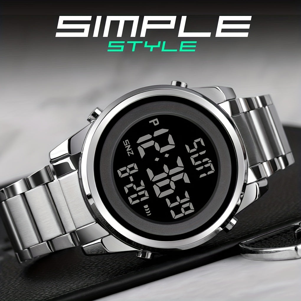 Multifunctional LED Night Light Timing Alarm Watch - Men's Fashion Digital Watch with Date Display, Stopwatch, and Alarm Reminders - Ideal Gift for Men