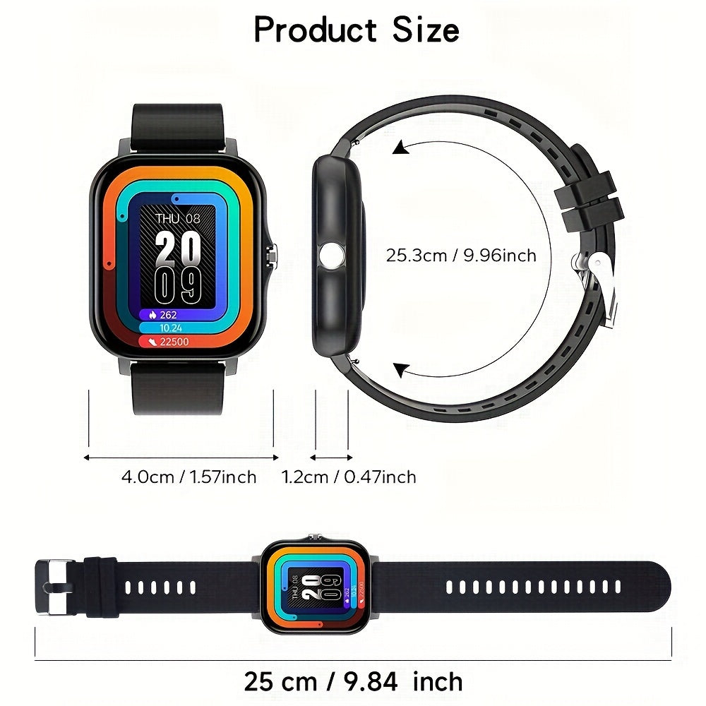 New Smart Watch with a 1.83-Inch Display, Wireless Calling And Receiving, Multiple Sports Modes, Sedentary Reminders, Weather Forecasts, Message Notifications, Borderless Design, Suitable for Android And Iphone, for Both Men