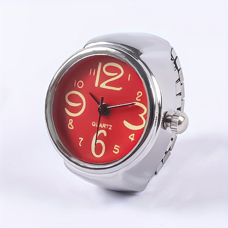 [Mini Watch For Teenagers Ring] Trendy Watch Ring, Retro Creative Finger Mini Watch For Teenagers, Ideal Choice For Gifts