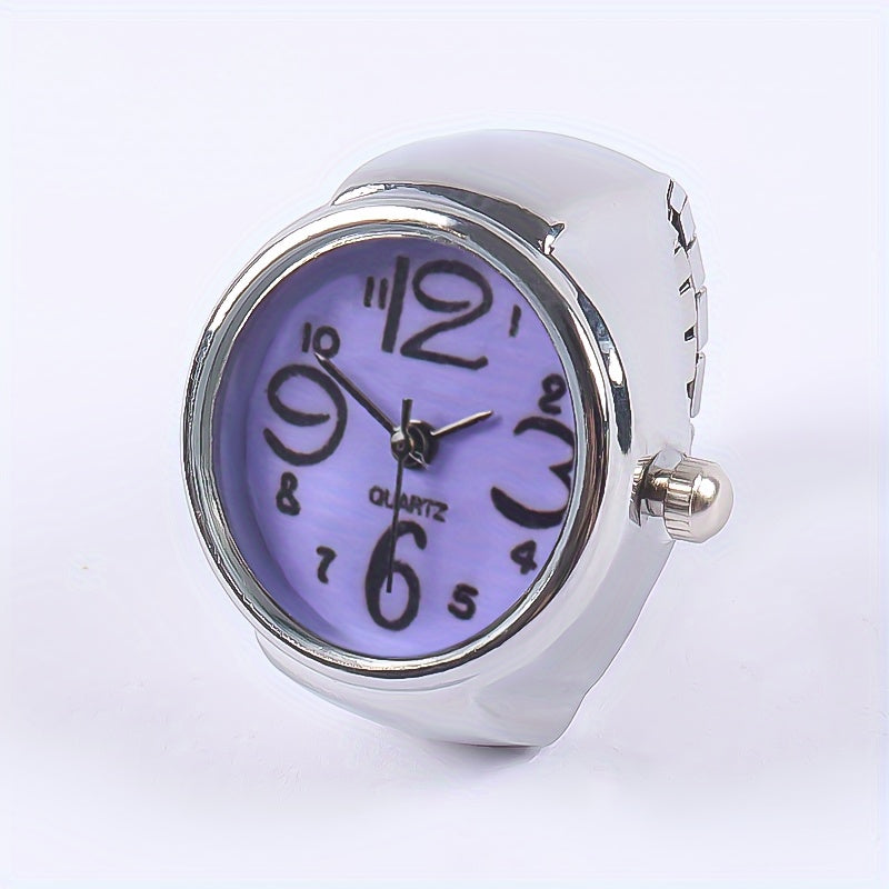 [Mini Watch For Teenagers Ring] Trendy Watch Ring, Retro Creative Finger Mini Watch For Teenagers, Ideal Choice For Gifts