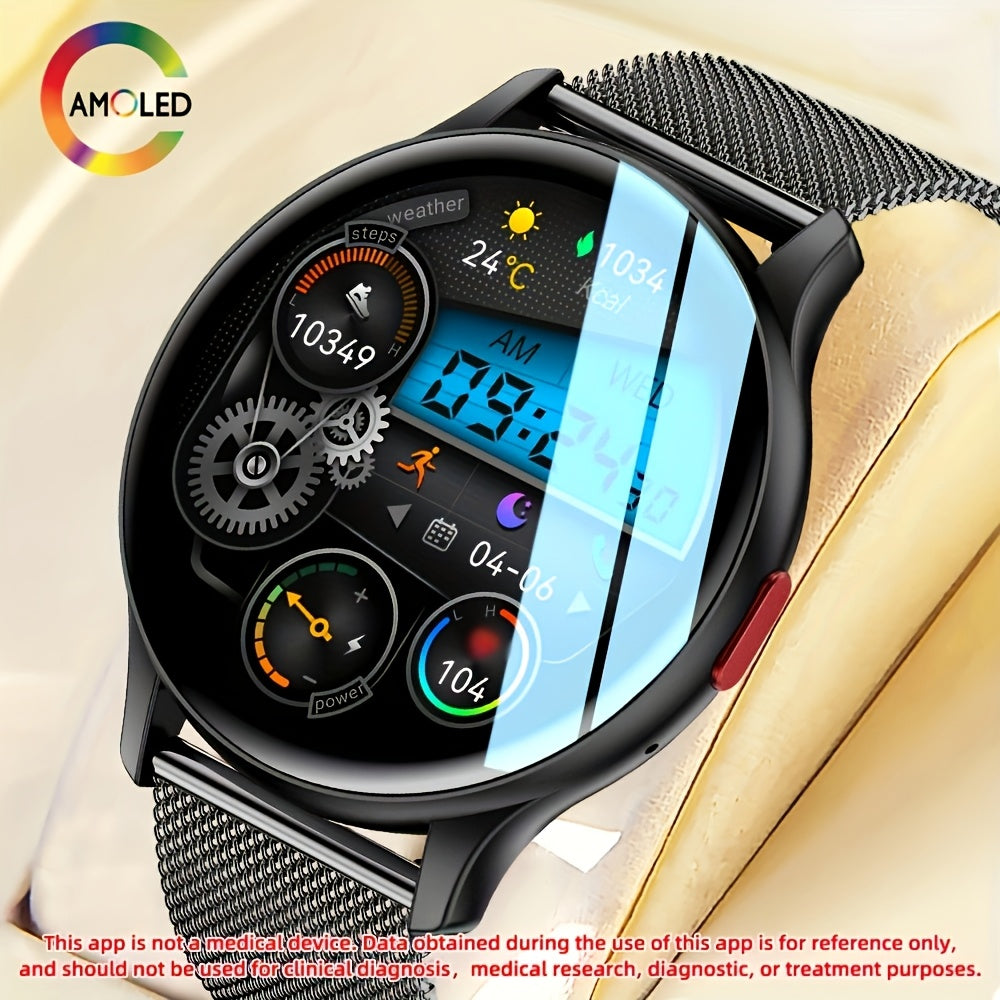 [SENBONO Smartwatch] SENBONO 2023 Men's Smartwatch - 1.43'' Large HD AMOLED Display, Call Functions, Over 100 Sports Modes, Customizable Watch Faces, Fitness Tracking
