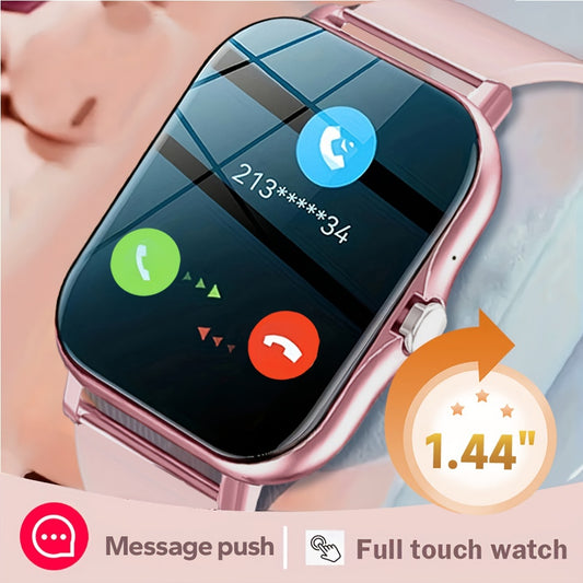 NEW Smart Watch 1.44"Inch Wireless Calling/Receiving Multiple Sports Modes Sedentary Reminder Weather Forecast Message Notification Borderlessslim Design Multi-SportMode For Android & For IPhones For Men&Women AS A Gift