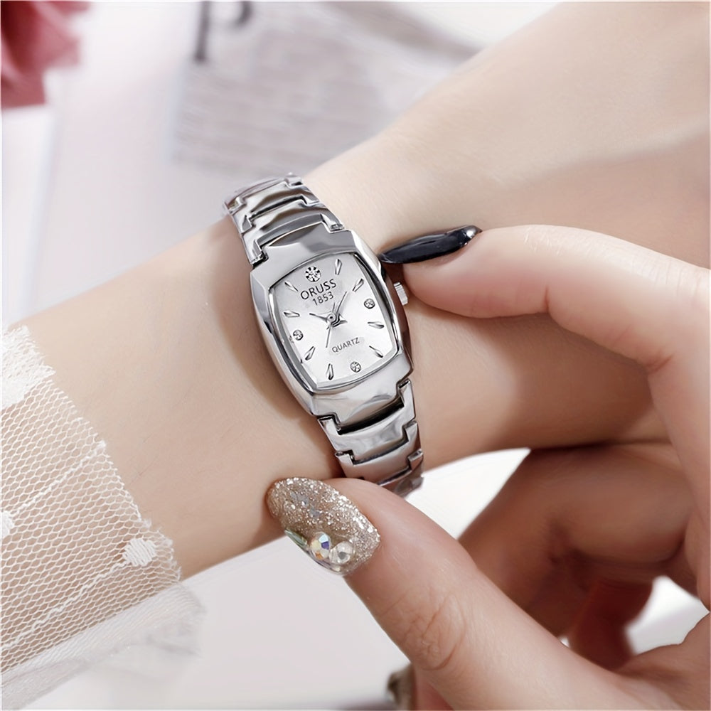 Simple, Exquisite, Small And Personalized Women's Watch High-end Fashion All-match Waterproof Luminous Steel Belt Trendy Square Gentle And Cute Student Female Watch