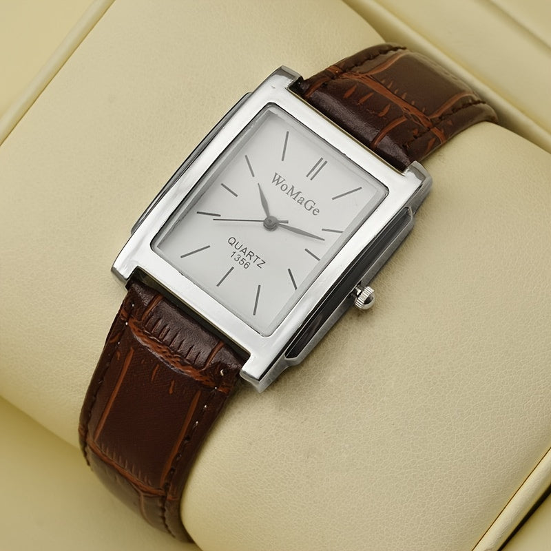 Men's Fashion Square Strap Watch Holiday Gift