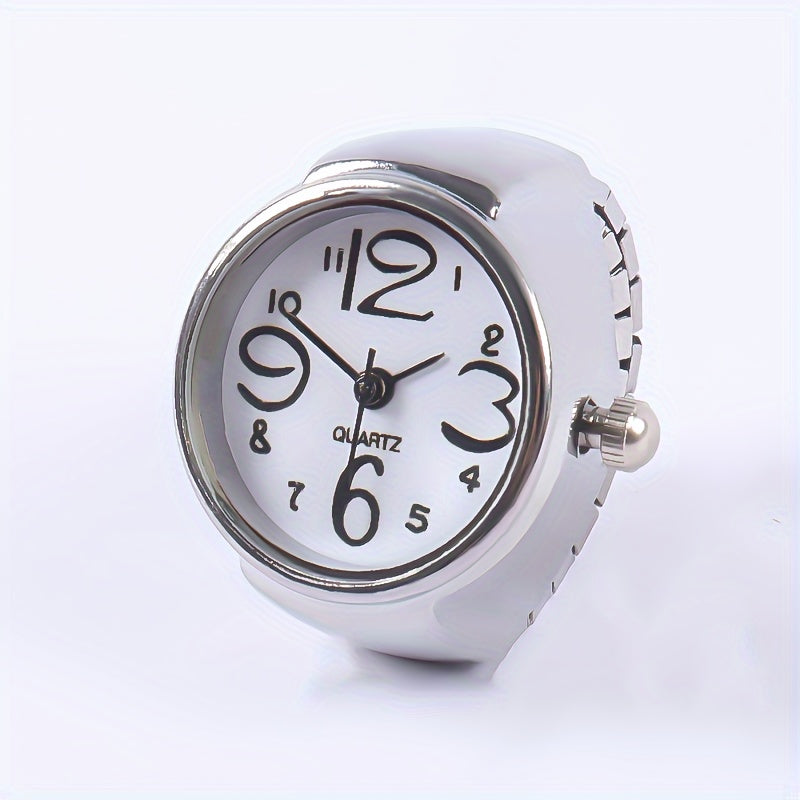 [Mini Watch For Teenagers Ring] Trendy Watch Ring, Retro Creative Finger Mini Watch For Teenagers, Ideal Choice For Gifts