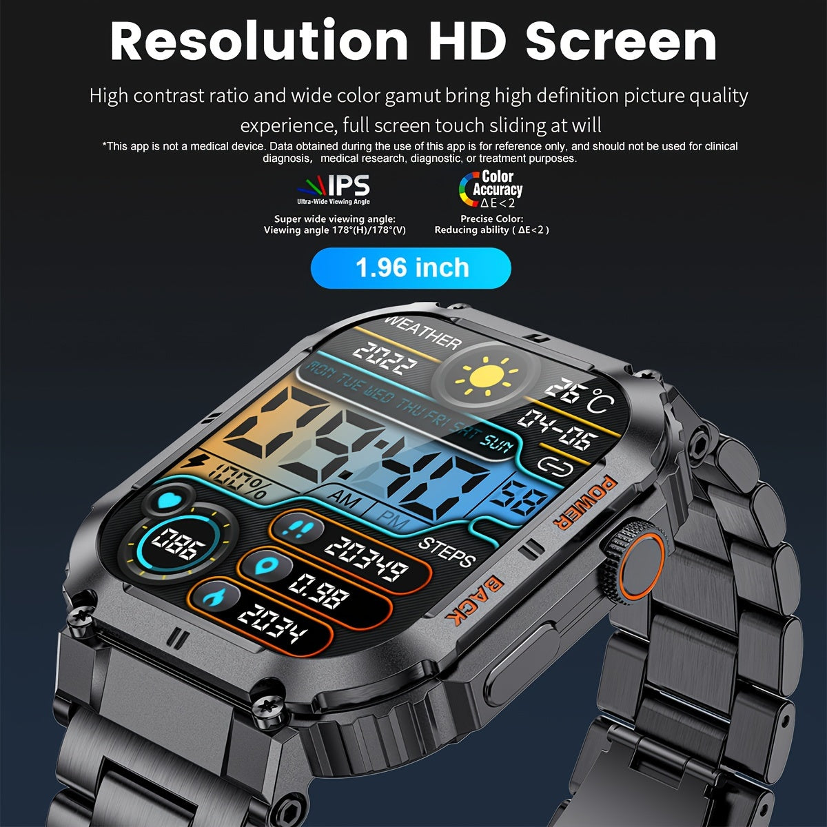 Smart Watch for Men: Wireless Calls, Music, Fitness Tracking, Sleep Monitoring, Multi-Sport Modes for King's Day