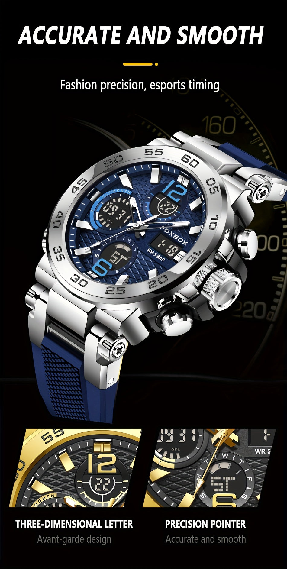 Men'S Sports Watch Waterproof Dual Display Digital Military Quartz Watch Alarm Clock Chronograph Multifunction Luminous Watch Student Watch Outdoor Hiking / Schooling Valentine'S Day