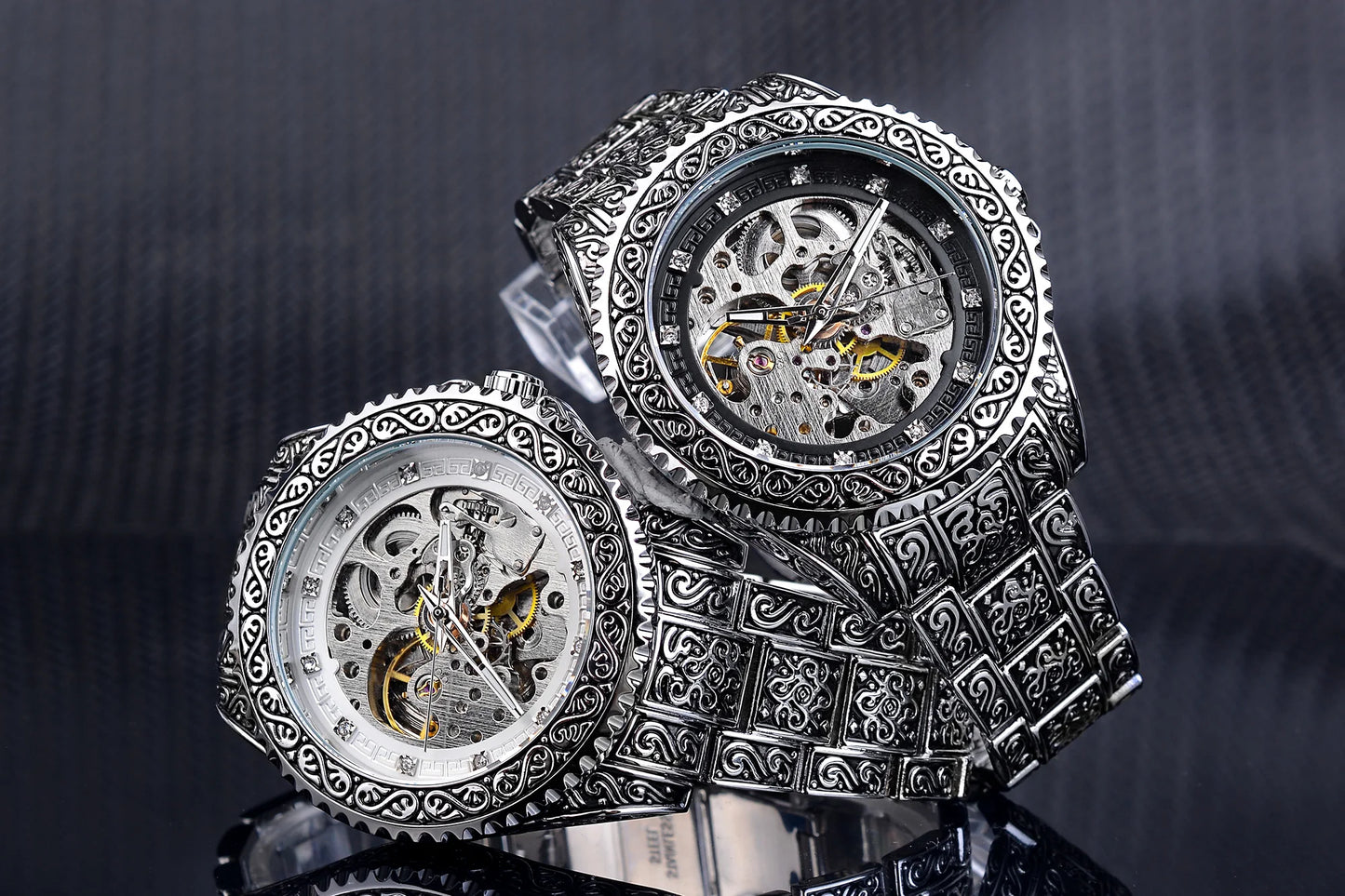 2022 Forsining New Arrive Men Mechanical Watch Fashion Luminous Diamond Automatic Watches Luxury Wristwatches Relogio Masculino