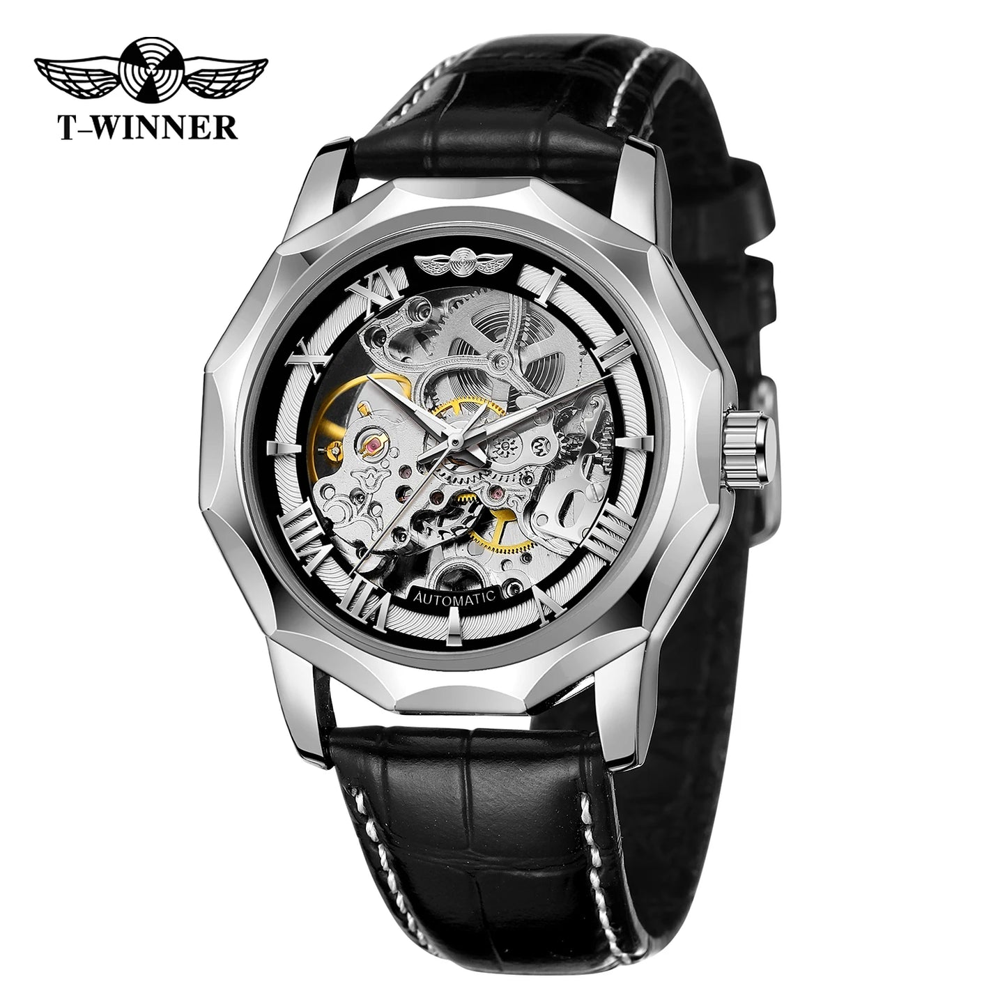 Reloj Para Hombre Forsining Relogio Masculino Automatic Genuine Leather Strap Men  Watch Wristwatch