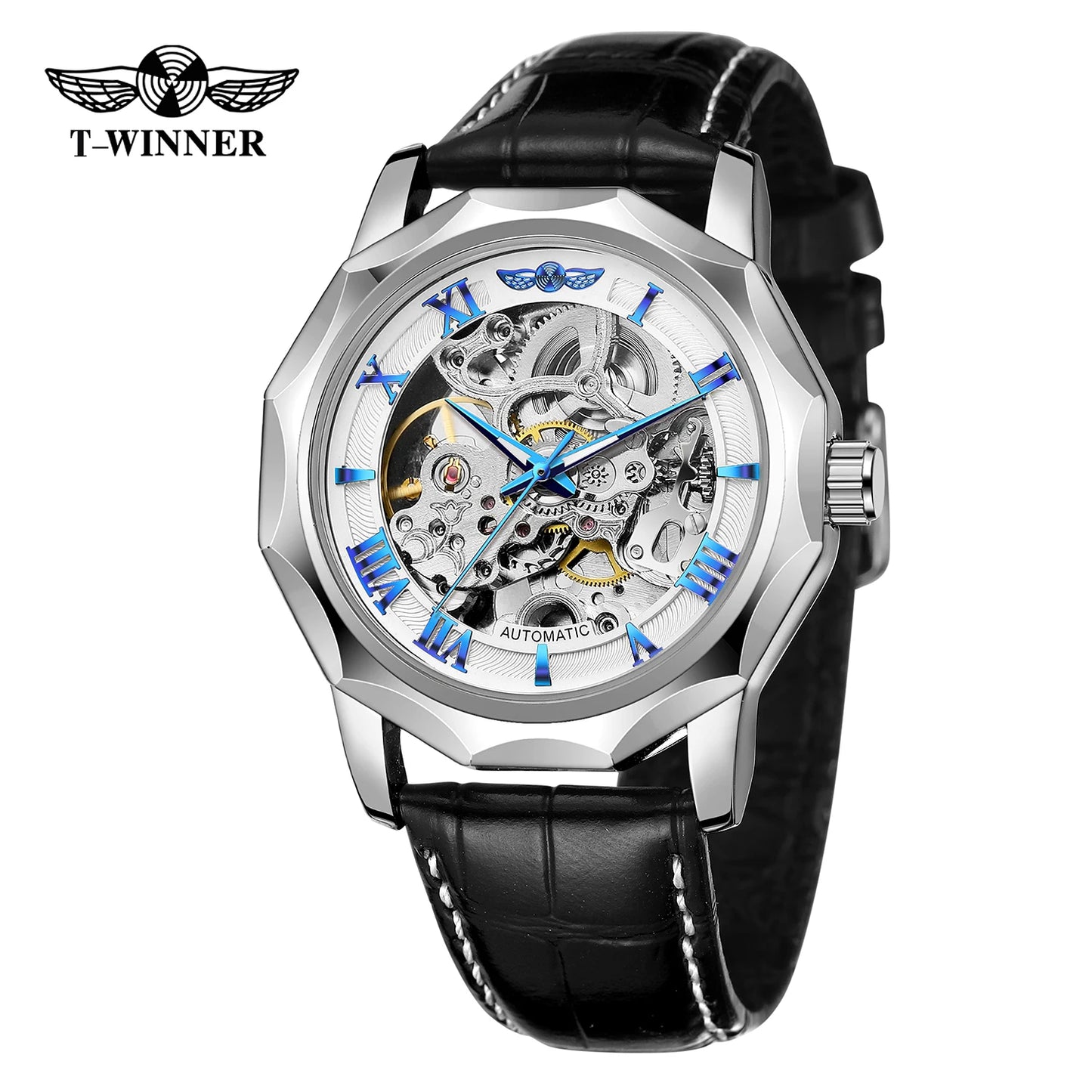 Reloj Para Hombre Forsining Relogio Masculino Automatic Genuine Leather Strap Men  Watch Wristwatch