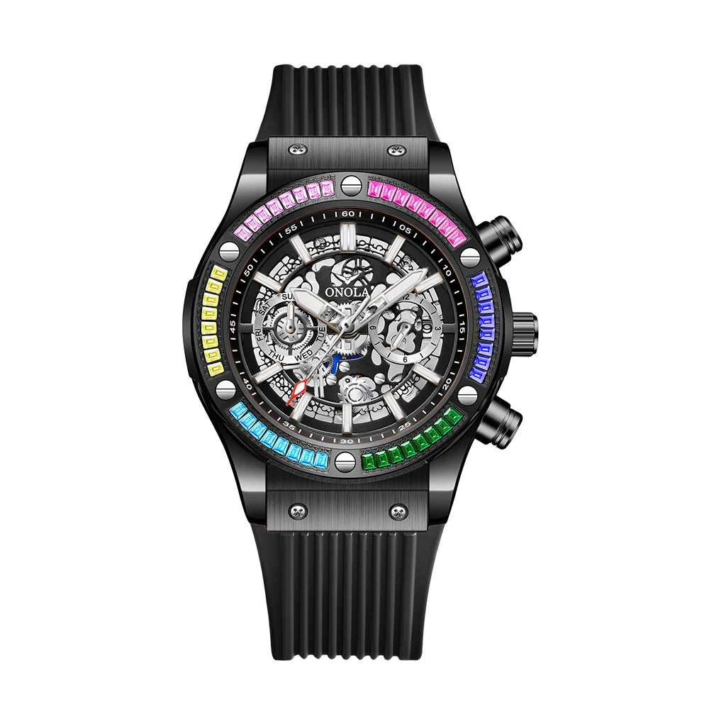 ONOLA 6841 Automatic Mechanical Top Selling Watch Man Watches Man Brand  Luxury New Model Automatic Mechanical Watch Man
