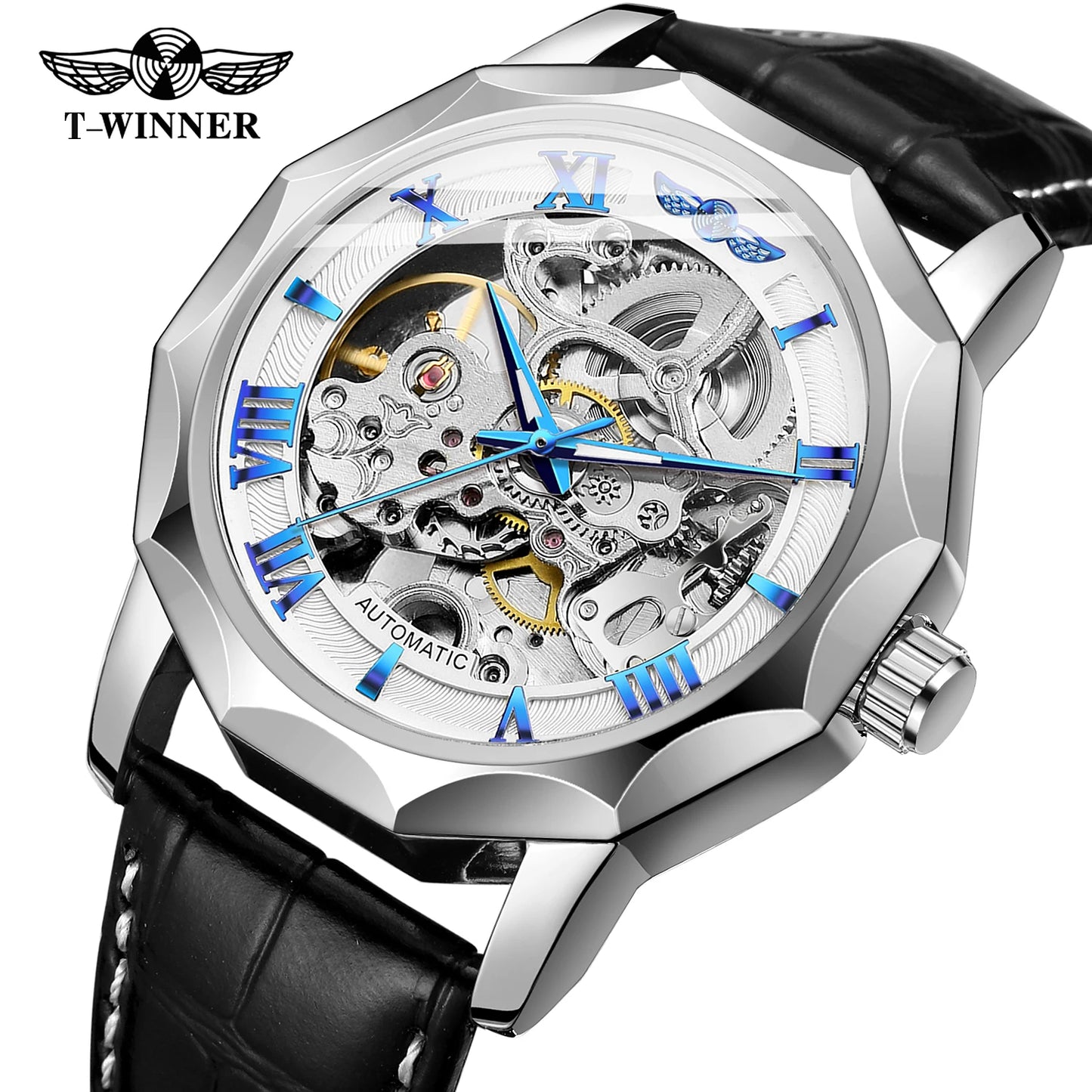Reloj Para Hombre Forsining Relogio Masculino Automatic Genuine Leather Strap Men  Watch Wristwatch