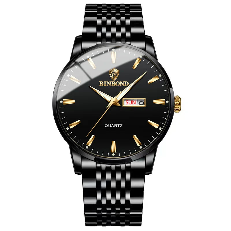 Binbond B9222 9222 New Product Fashion Classic Style Men Quartz Watches Stainless Steel Band Ultra-thin Wristwatch for Male Man