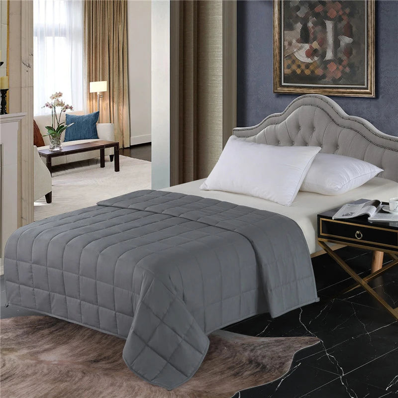 Weighted Blanket for Adult Decompression Sleep Aid Pressure Sleeping Quilted Blanket Heavy Quilt Throw Blanket 5 Sizes