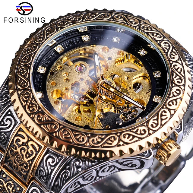 2022 Forsining New Arrive Men Mechanical Watch Fashion Luminous Diamond Automatic Watches Luxury Wristwatches Relogio Masculino
