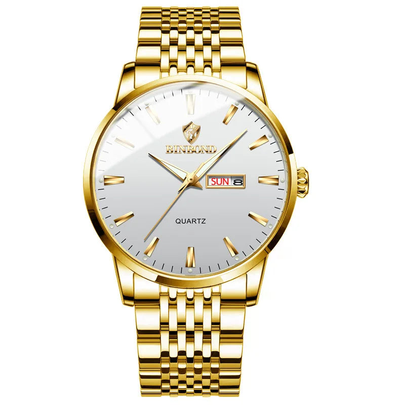 Binbond B9222 9222 New Product Fashion Classic Style Men Quartz Watches Stainless Steel Band Ultra-thin Wristwatch for Male Man