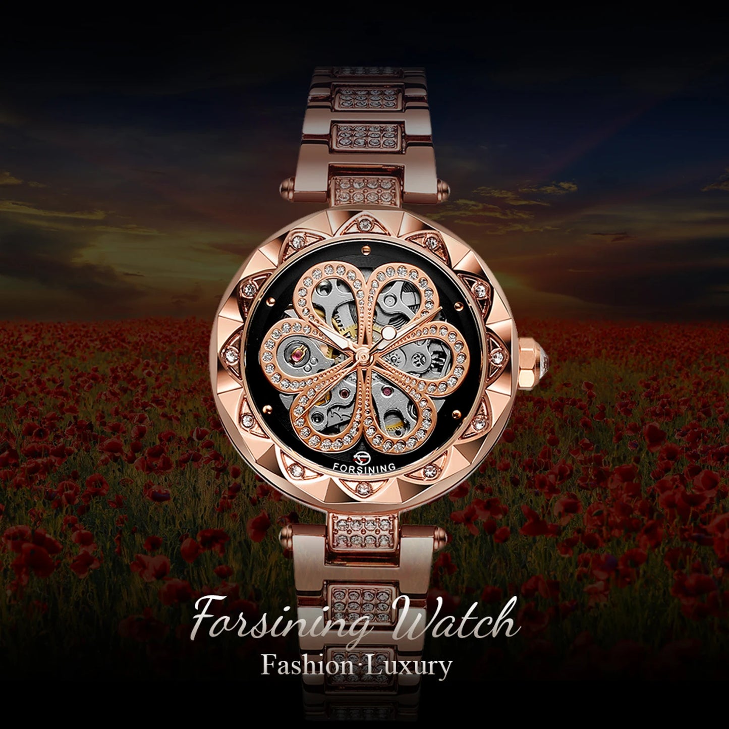 2024 Fashion Lady Watch With Luxury Design Automatic Movement Stainless Steel