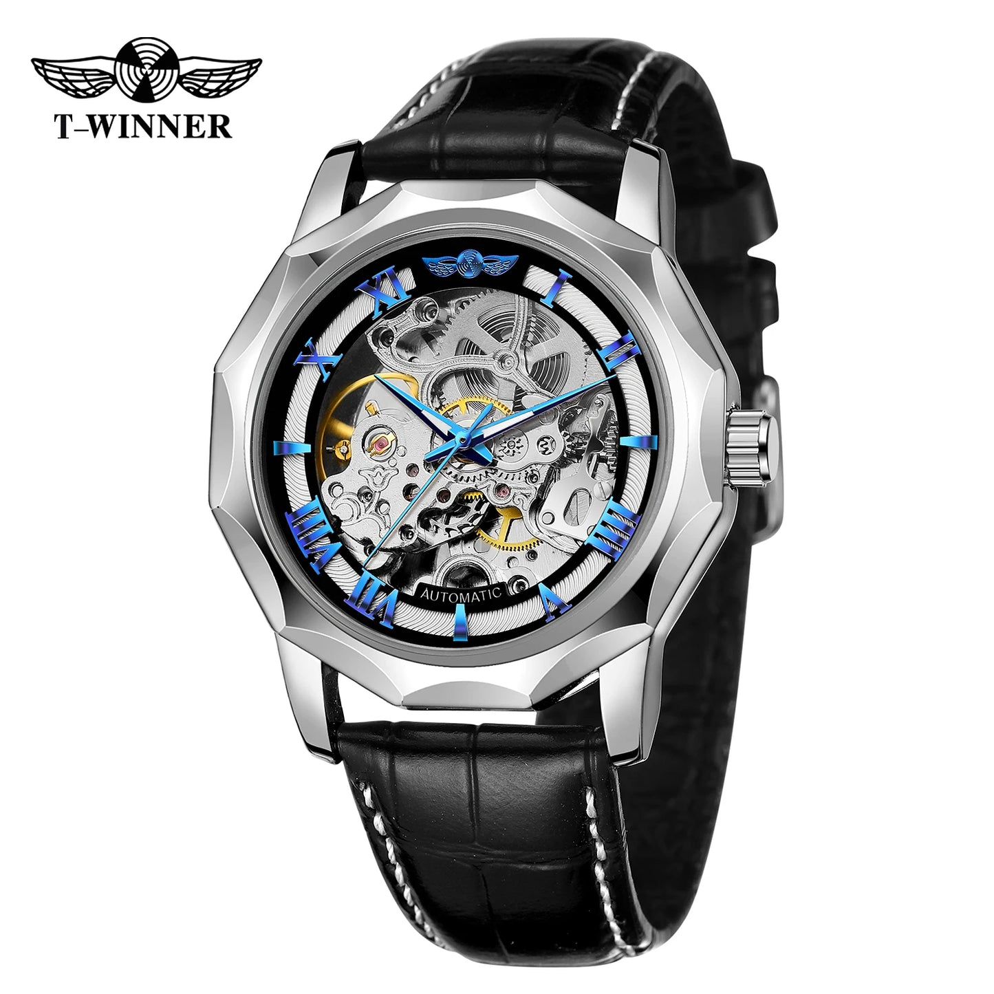 Reloj Para Hombre Forsining Relogio Masculino Automatic Genuine Leather Strap Men  Watch Wristwatch