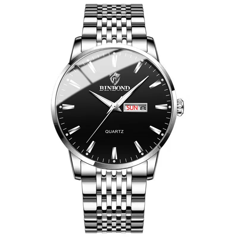 Binbond B9222 9222 New Product Fashion Classic Style Men Quartz Watches Stainless Steel Band Ultra-thin Wristwatch for Male Man
