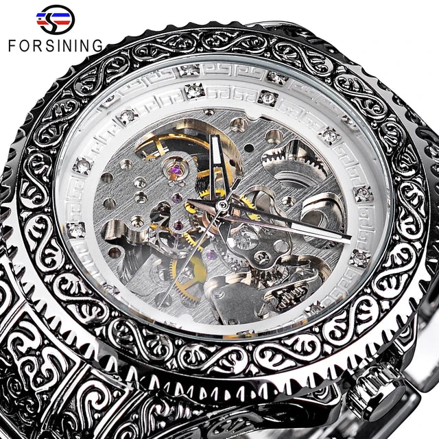 2022 Forsining New Arrive Men Mechanical Watch Fashion Luminous Diamond Automatic Watches Luxury Wristwatches Relogio Masculino