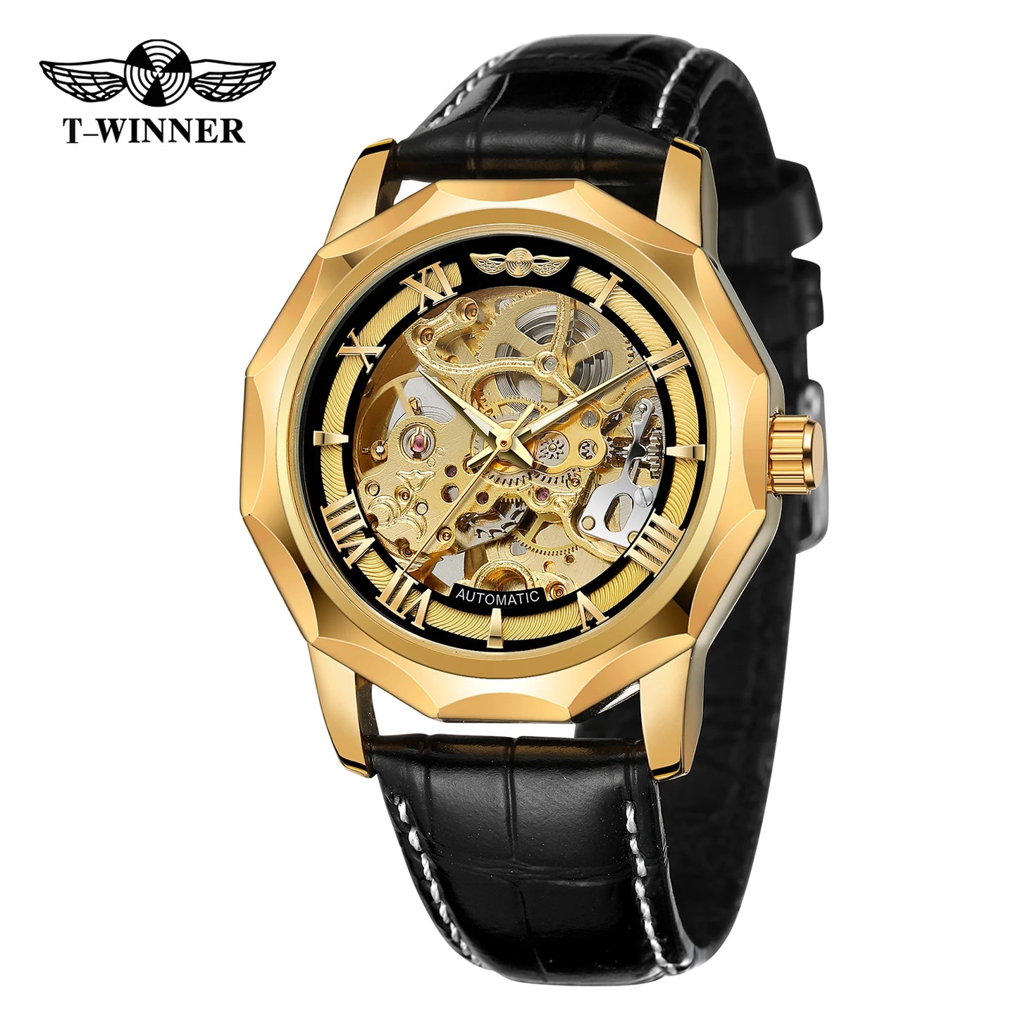 Reloj Para Hombre Forsining Relogio Masculino Automatic Genuine Leather Strap Men  Watch Wristwatch