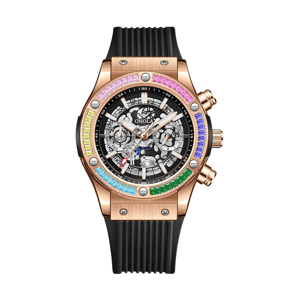 ONOLA 6841 Automatic Mechanical Top Selling Watch Man Watches Man Brand  Luxury New Model Automatic Mechanical Watch Man